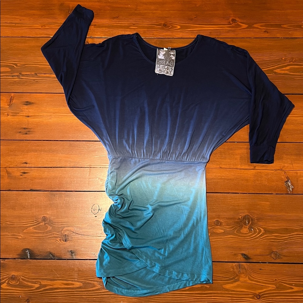 Young Fabulous & Broke - Blue Tie Dye Mini Dress - Size XS
